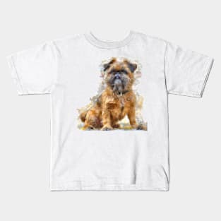 Brussels Griffon Watercolor - Dog Lovers Kids T-Shirt